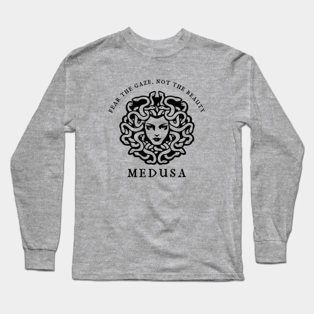 Medusa: Fear The Gaze, Not The Beauty Long Sleeve T-Shirt by RefinedApparelLTD